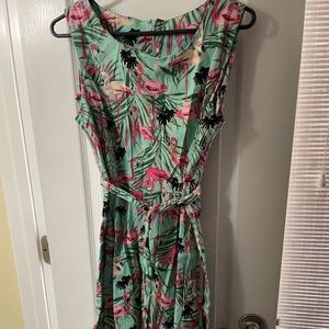 Pin up style Large tropical vintage style dress